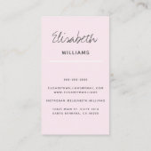 Abstracte roze inktverf legant visitekaartje (Achterkant)