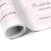 Abstracte Roze Inktverf modern gepersonaliseerd Cadeaupapier (Rol Hoek)