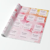 Abstracte Roze Inktverf modern gepersonaliseerd Cadeaupapier (Uitgerold)
