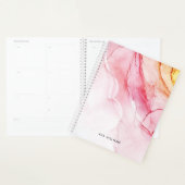 Abstracte roze inktverf modern planner (Display)