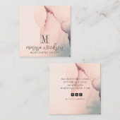 Abstracte roze juwelenvormer Display Kaart Vierkante Visitekaartje (Voorkant / Achterkant)