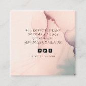 Abstracte roze juwelenvormer Display Kaart Vierkante Visitekaartje (Achterkant)