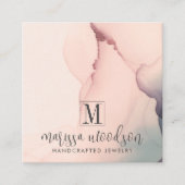 Abstracte roze juwelenvormer Display Kaart Vierkante Visitekaartje (Voorkant)