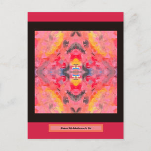 Abstracte roze Kaleidoscoop Briefkaart