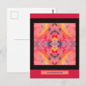 Abstracte roze Kaleidoscoop Briefkaart (Voorkant / Achterkant)