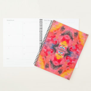 Abstracte roze Kaleidoscoop Planner