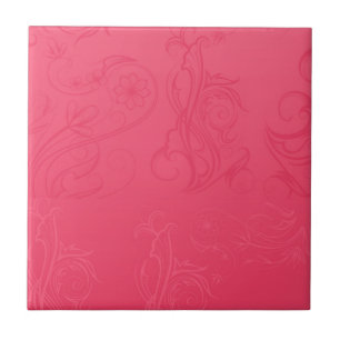 Abstracte Roze Keramische Tegel Tegeltje