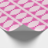Abstracte roze kerstboom cadeaupapier (Hoek)