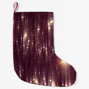 Abstracte roze lampen met glitter kleine kerstsok
