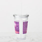 Abstracte roze lichtvlokken acryl drinkbeker (Rechts)