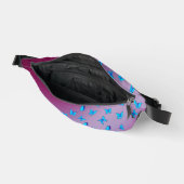 Abstracte Roze Maan en Vlinders Heuptasje (Open)