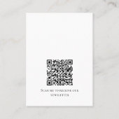 Abstracte Roze Marmeren Oorbellen Display QR Code  Visitekaartje (Achterkant)