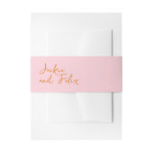 Abstracte roze moderne mix en match bruiloft uitnodigingen wikkel (Voorkant Voorbeeld)