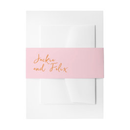 Abstracte roze moderne mix en match bruiloft uitnodigingen wikkel