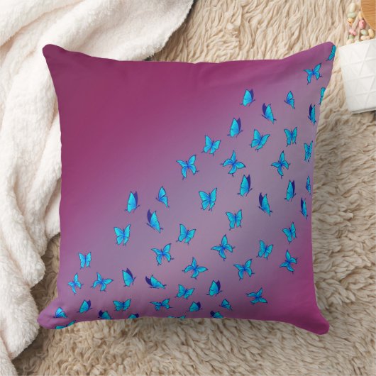 Abstracte Roze Moonbeams en Vlinders Kussen (Deken)