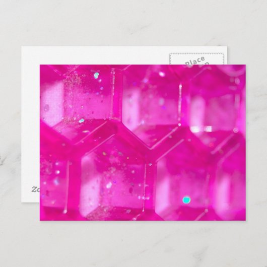 Abstracte roze netjes briefkaart (Voorkant / Achterkant)