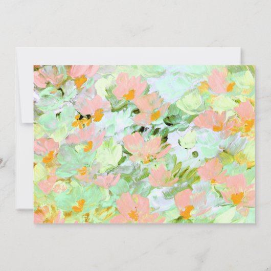 Abstracte roze oppies kaart (Achterkant)