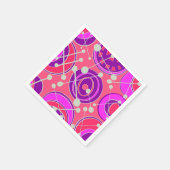 Abstracte, roze & oranje geoshape design servet (Hoek)