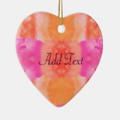 Abstracte roze oranje waterverf keramisch ornament (Rechts)