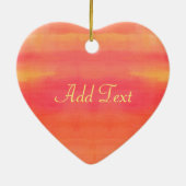 Abstracte roze oranje waterverf keramisch ornament (Achterkant)