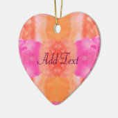 Abstracte roze oranje waterverf keramisch ornament (Links)