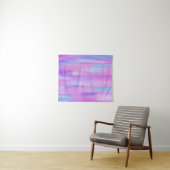 Abstracte roze, paarse en turkooizen verfstreken wandkleed (In Situ (horizontaal))