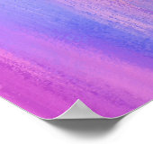 Abstracte roze, Paarse en Turquoise verflijnen Poster (Hoek)