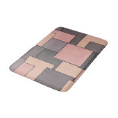 Abstracte roze paarse grijze geometrische kunst badmat (Gekanteld)