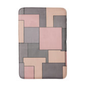 Abstracte roze paarse grijze geometrische kunst badmat (Voorkant Verticaal)