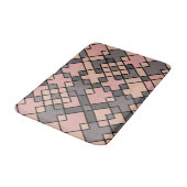 Abstracte roze paarse grijze geometrische kunst badmat (Gekanteld)