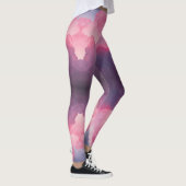 Abstracte roze Paarse grijze ronddraaiende mieren Leggings (Rechts)