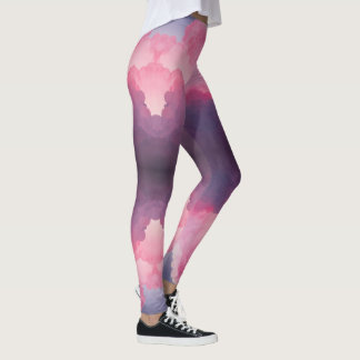 Abstracte roze Paarse grijze ronddraaiende mieren Leggings