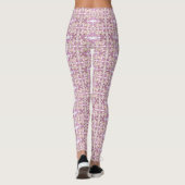 Abstracte roze Paarse horizontale strepen Leggings (Achterkant)