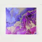 Abstracte roze Paarse juwel-toon Wandkleed (Voorkant (horizontaal))