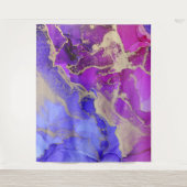 Abstracte roze Paarse juwel-toon Wandkleed (Voorkant)