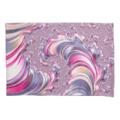 Abstracte roze paarse spiraal fractaal kussensloop (Voorkant)