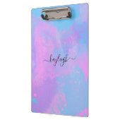 Abstracte roze paarse turquoise klembord (Links)