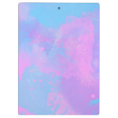 Abstracte roze paarse turquoise klembord (Achterkant)