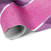 Abstracte roze Paarse Waterverf Chevron Zigzag Cadeaupapier (Rol Hoek)