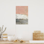 Abstracte Roze Pastel Art Painting Poster (Keuken)