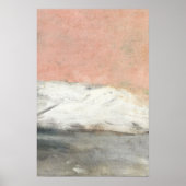 Abstracte Roze Pastel Art Painting Poster (Voorkant)