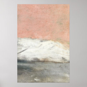 Abstracte Roze Pastel Art Painting Poster