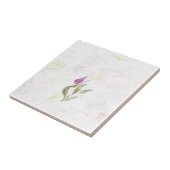 Abstracte roze petal keramische tegel tegeltje (Zijkant)