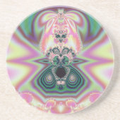 Abstracte roze prinses zandsteen onderzetter (Voorkant)