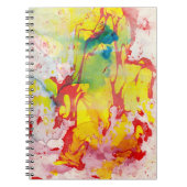 Abstracte roze rode, blauwe groene Sjabloon Notitieboek (Voorkant)