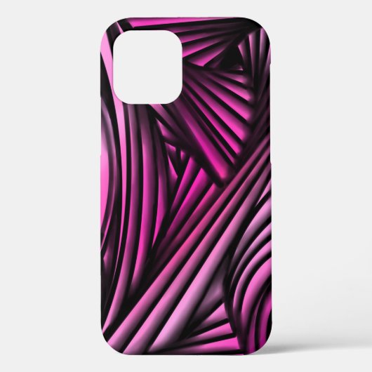 Abstracte roze ronddraaiende lijnen Case-Mate iPhone case (Achterkant)