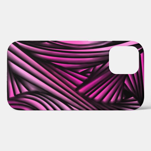 Abstracte roze ronddraaiende lijnen Case-Mate iPhone case (Achterkant (horizontaal))