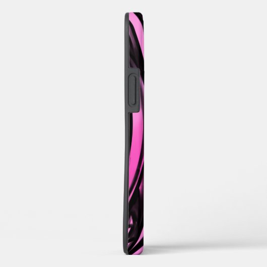 Abstracte roze ronddraaiende lijnen Case-Mate iPhone case (Achterkant / Rechts)