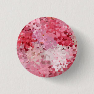 Abstracte roze rood Paars Wit modern kleurrijk Ronde Button 3,2 Cm