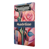 Abstracte roze roos, genaamd, mini klembord (Angled2)